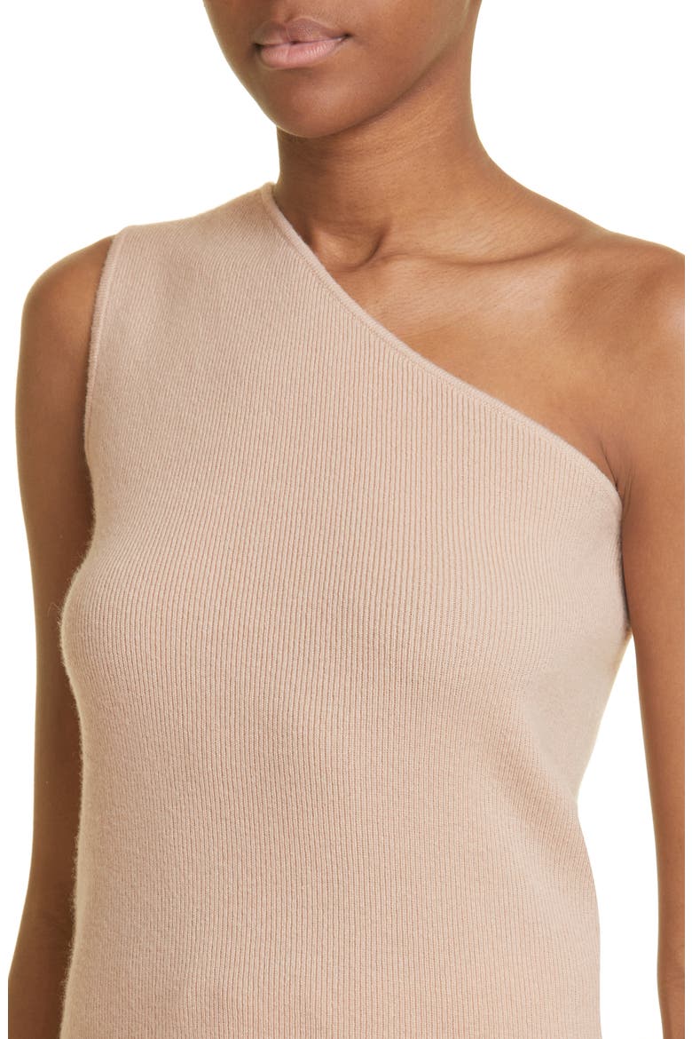 Vetro One-Shoulder Rib Wool & Cashmere Tank, Alternate, color, PINK