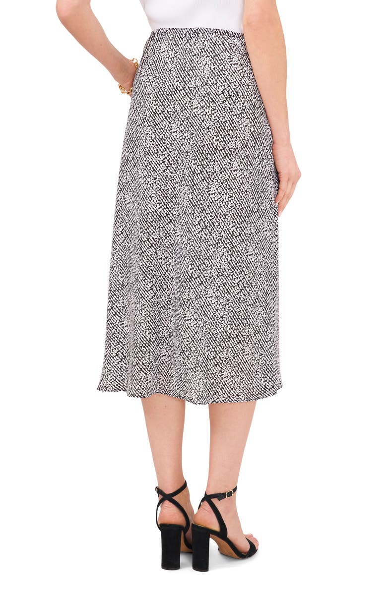 Chaus Print Bias Cut Midi Skirt, Alternate, color, Black/White