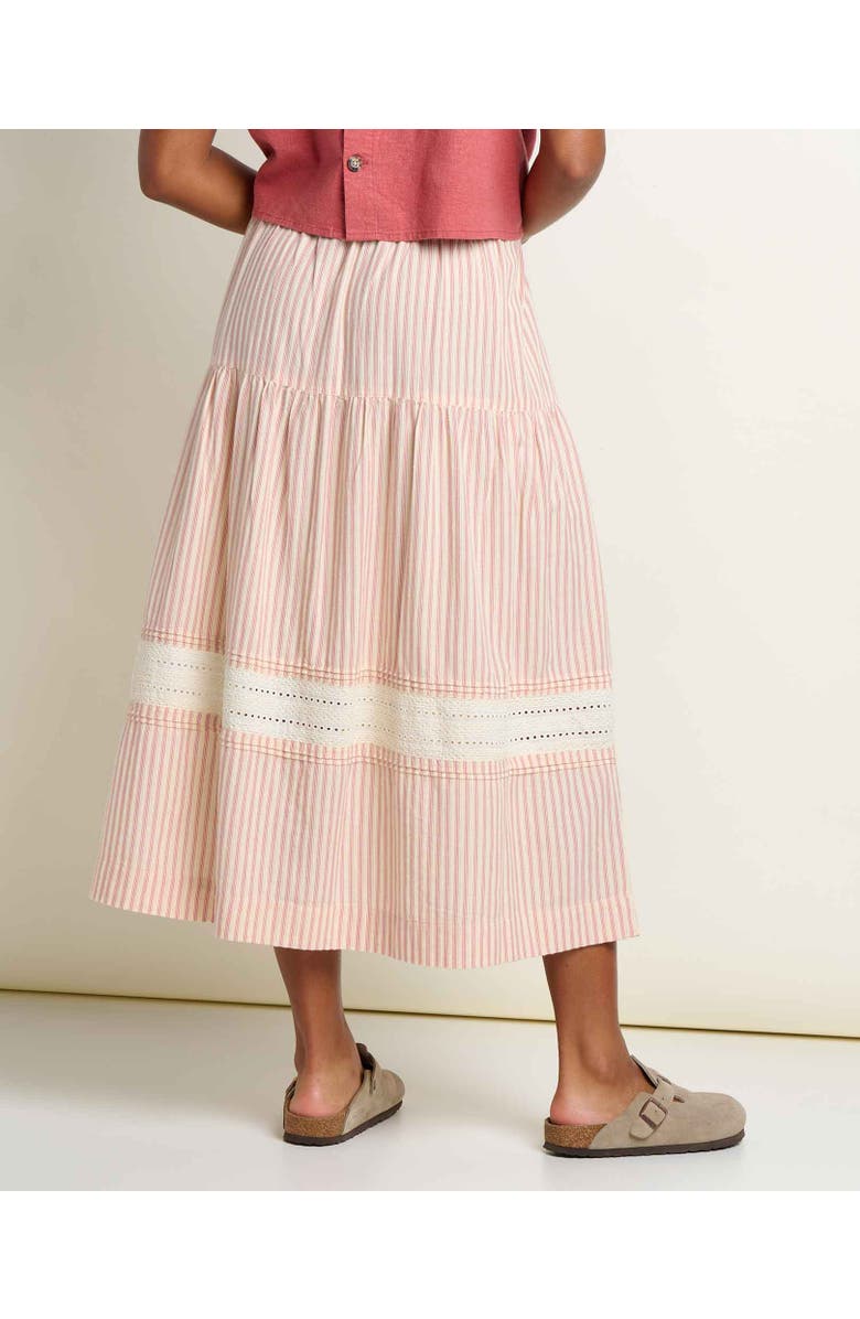 Toad & Co Airscape Midi Skirt, Alternate, color, Dusty Cedar Stripe Dobby