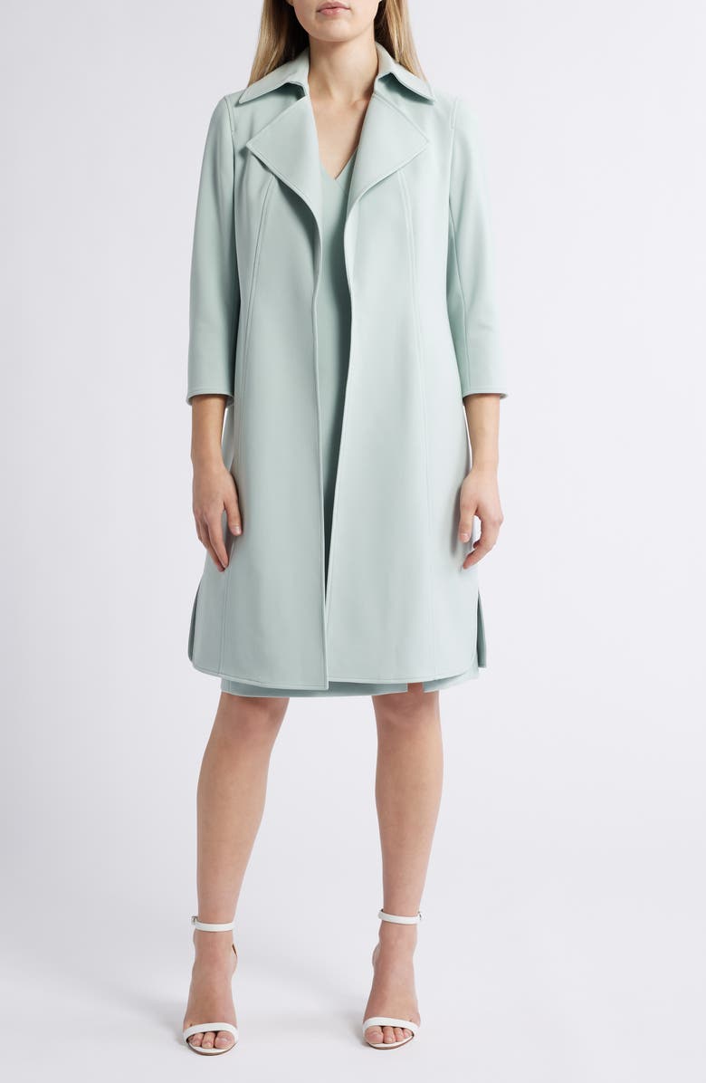 Anne Klein Peak Lapel Longlinge Jacket, Main, color,