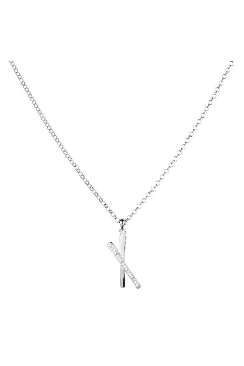 Snow Kiss Pendant Necklace, Main, color, Sterling Silver