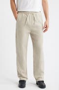 Percival Sorrento Pinstripe Cotton & Linen Drawstring Pants
