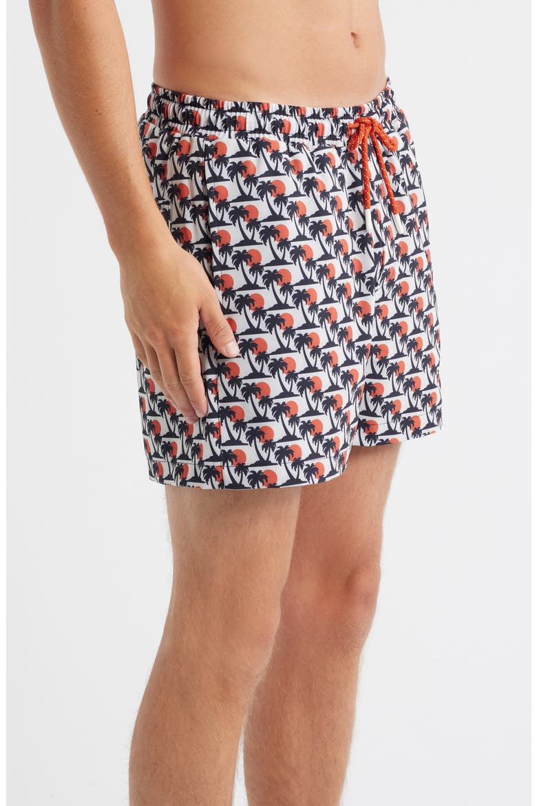 Southwood Swim Trunks, Alternate, color, BLUE PALM PRINT