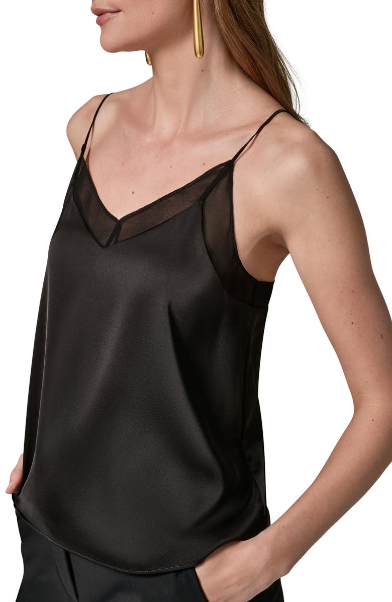 Donna Karan New York Mesh Trim Camisole, Alternate, color, 
