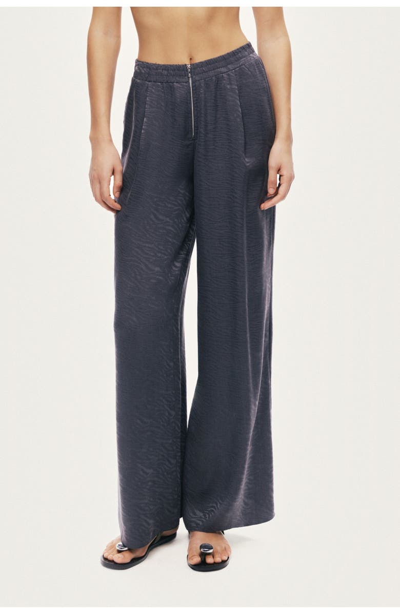 Nocturne Fluid Straight-Leg Pants, Alternate, color, Anthracite