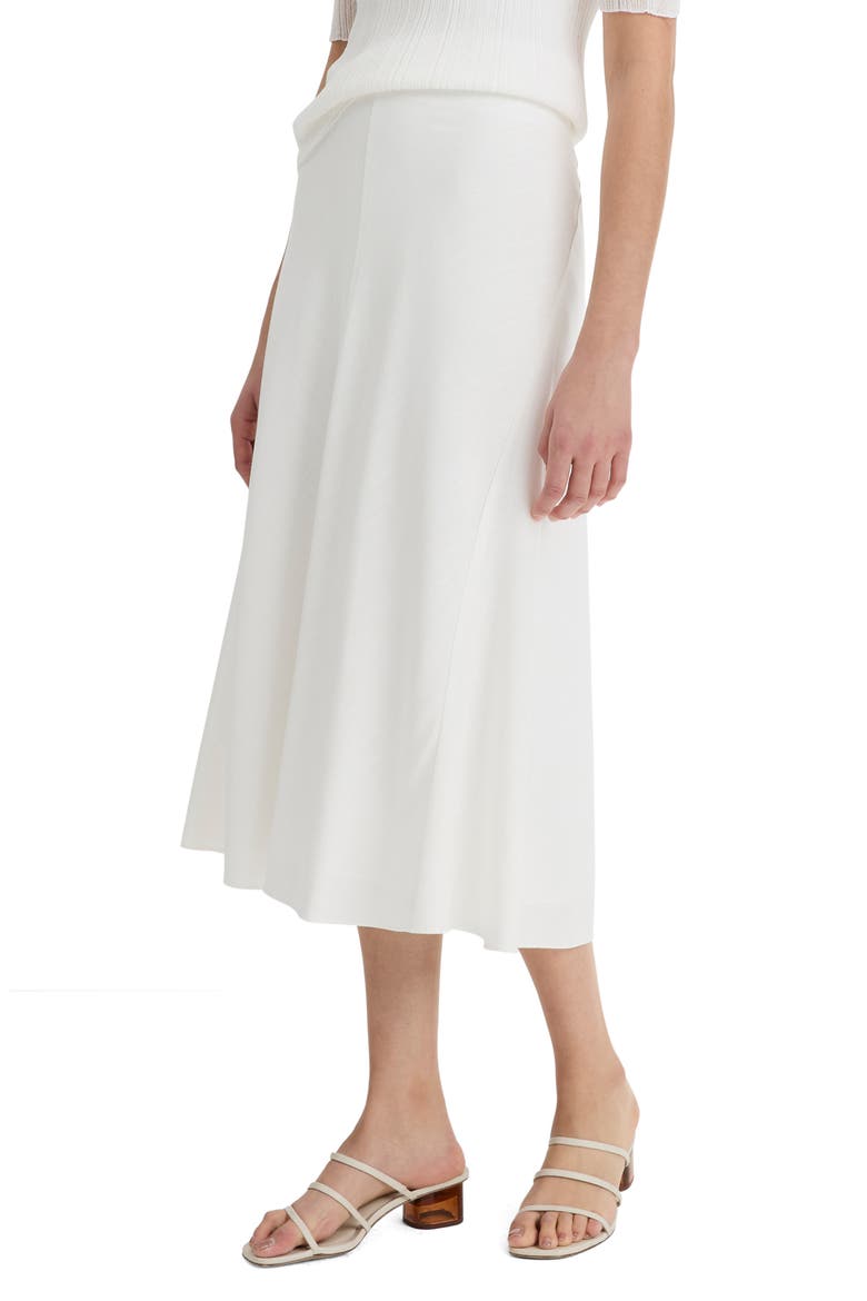 Bias Cut Full Midi Skirt, Alternate, color, OFF WHITE