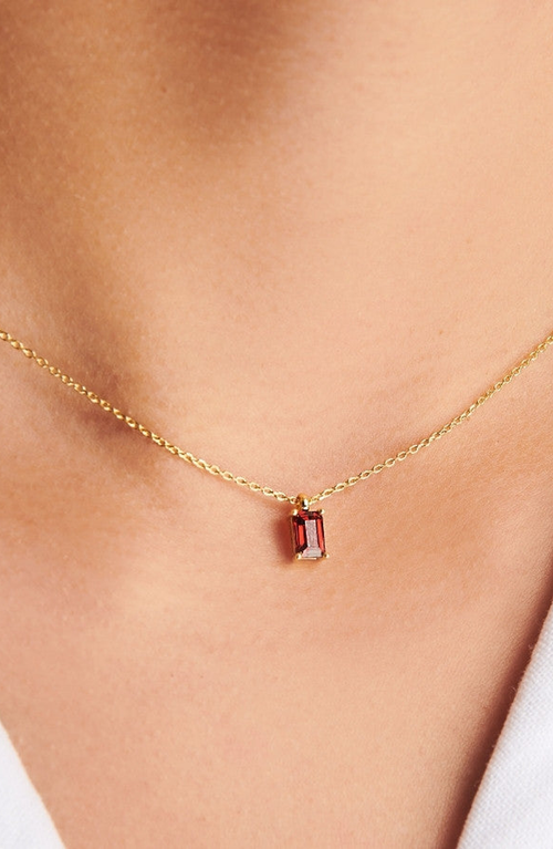 Little Sky Stone Birthstone Necklace In Red