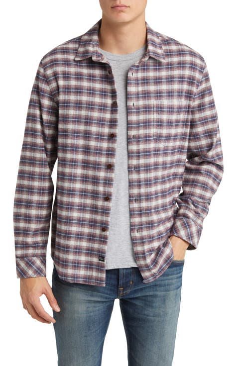 Forrest Plaid Cotton Flannel Button-Up Shirt