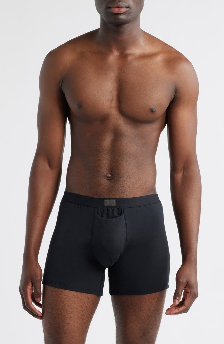Lunya Stretch Modal Boxer Briefs, Main, color, Immersed Black