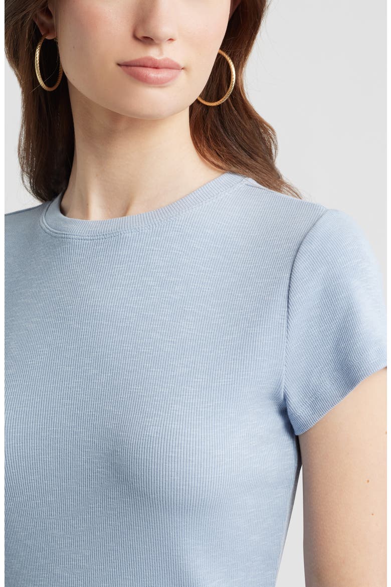 Tuckable Rib Baby Tee, Alternate, color, BLUE BLIZZARD