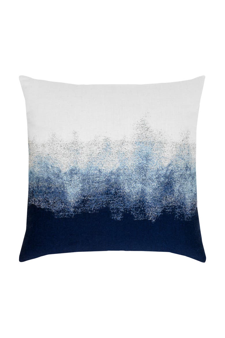 Artful Ombre Indoor & Outdoor Woven Accent Pillow, Main, color, Midnight