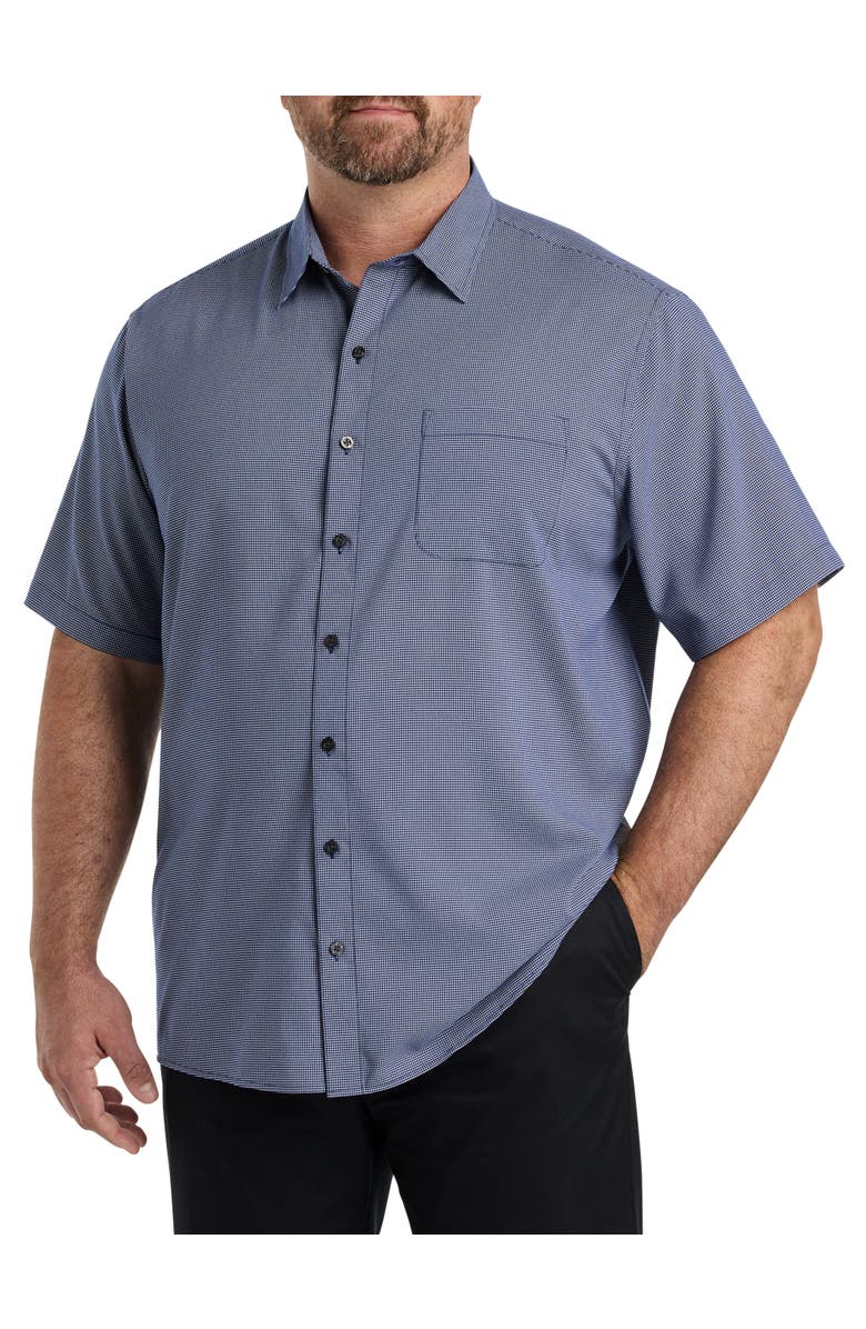 Synrgy by DXL Microfiber Small Plaid Sport Shirt, Main, color, 