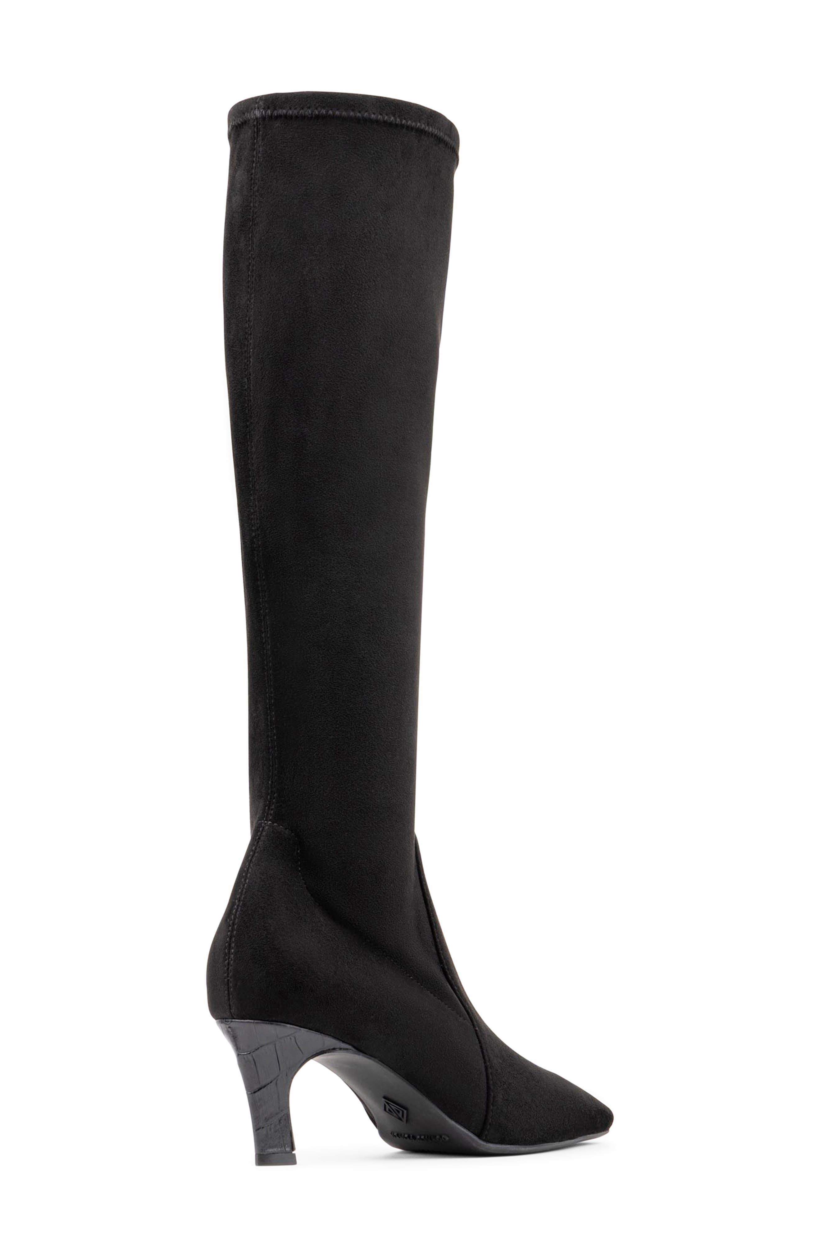 Donald Pliner Kitten Heel Knee High Boot, Alternate, color, Black