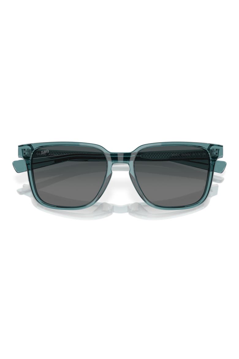 Kailano 53mm Polarized Gradient Square Sunglasses, Alternate, color, CRYSTAL AQUAMARINE/ GRAY 580G