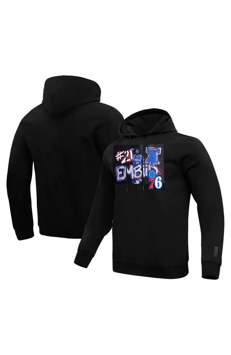 PRO STANDARD Men's Pro Standard Joel Embiid Black Philadelphia 76ers Player Yearbook Pullover Hoodie, Main, color, 