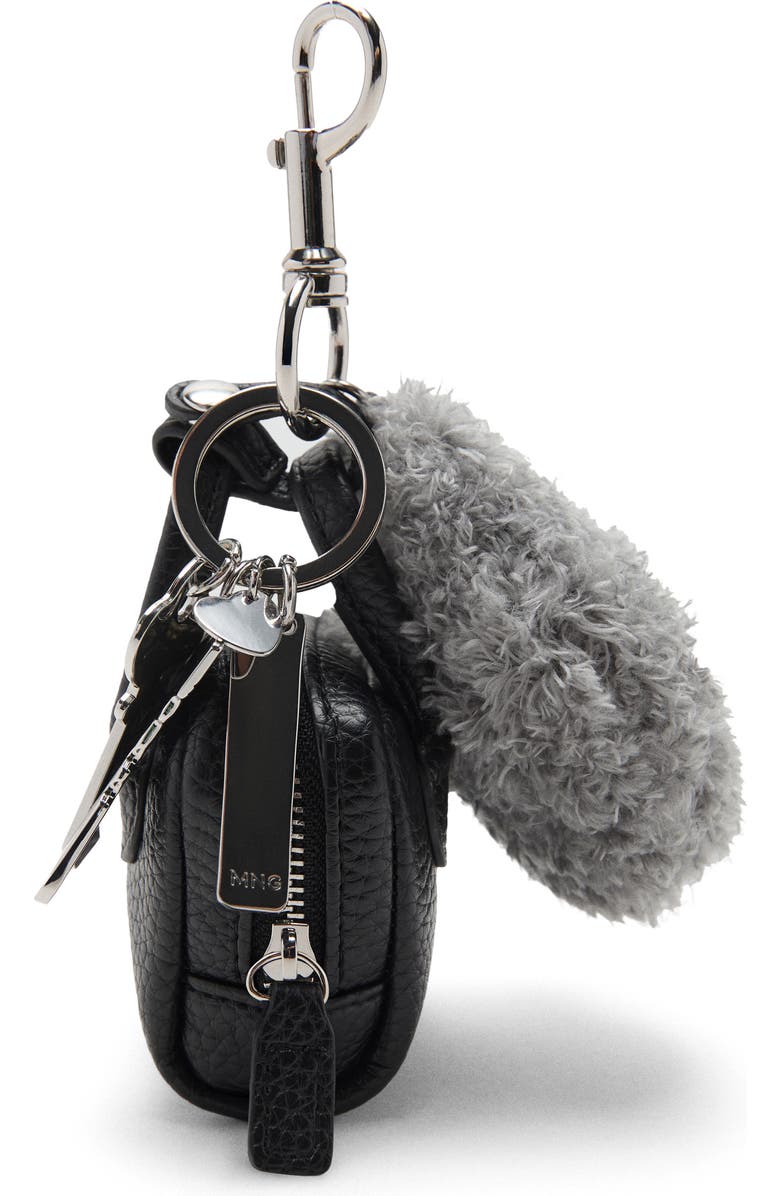 MANGO Multicharm Bear Key Ring, Alternate, color, Grey