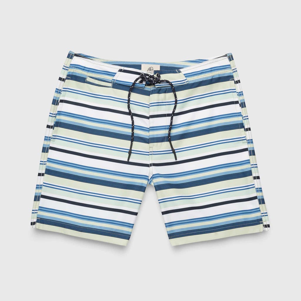 Surfside Supply Co. Duke 7.25' Stripe Boardshort in Green  product