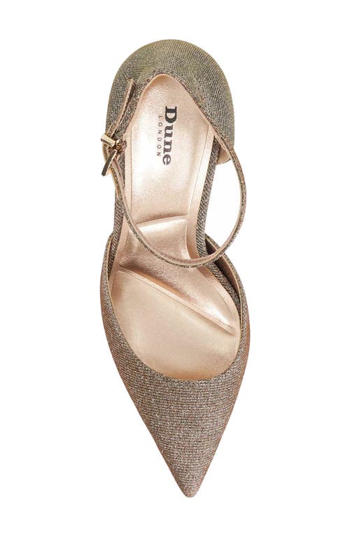 Dune London Calmness Ankle Strap Pointed Toe Pump In Brown