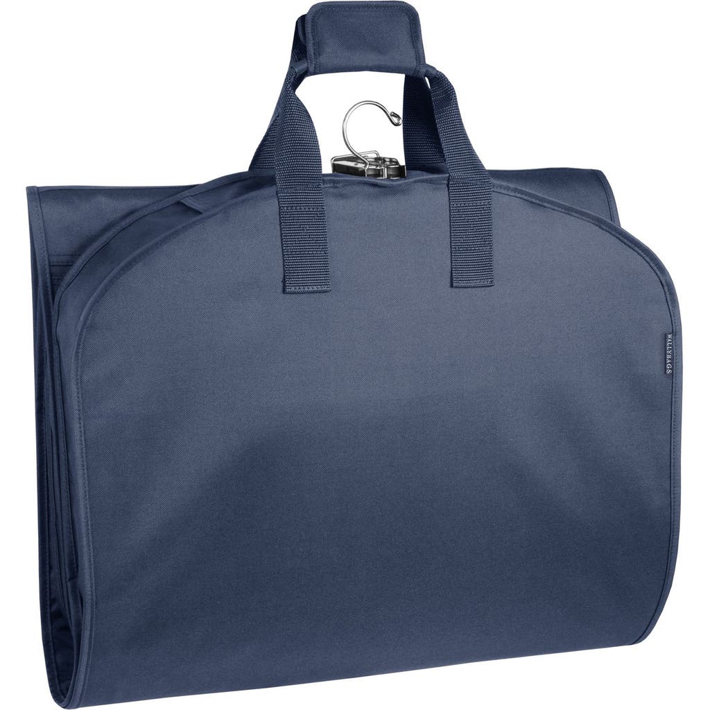 Wallybags 60"  Premium Tri-fold Travel Garment Bag With Exterior Pocket In Blue