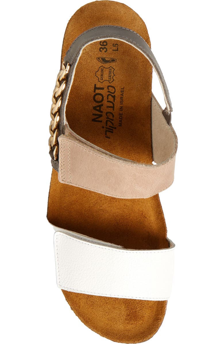 Naot Eliana Slingback Sandal, Alternate, color, White/ Khaki/ Grey Leather