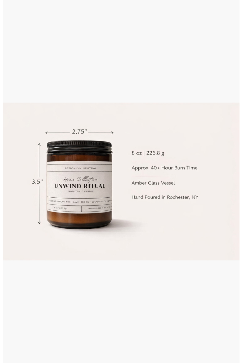 Unwind Ritual: Lavender Non-Toxic Luxury Candle, Alternate, color, None