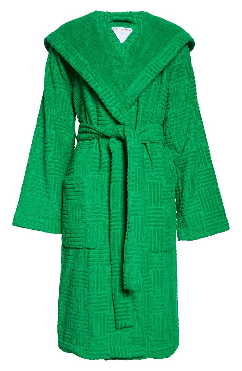 Bottega Veneta Intrecciato Jacquard Cotton Terry Bathrobe, Alternate, color,