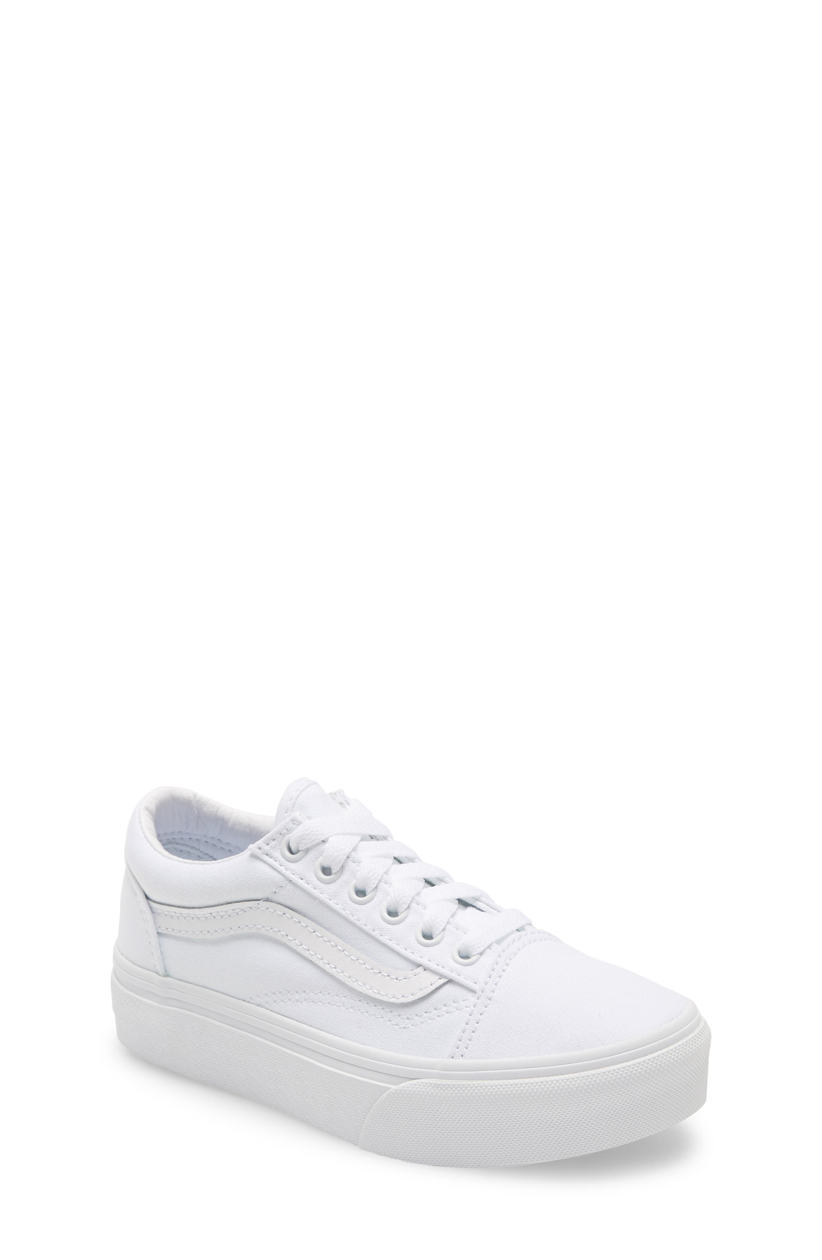 Old Skool Platform Sneaker, Main, color, TRUE WHITE/ TRUE WHITE