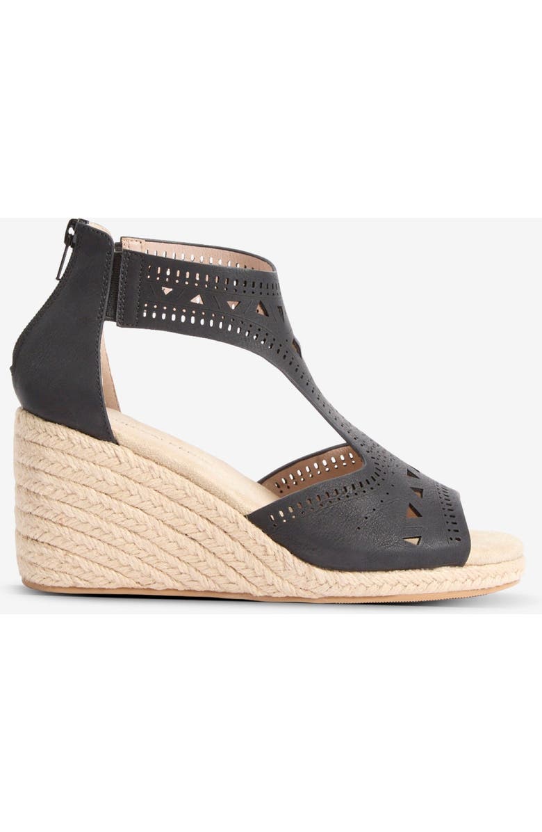 Comfortview The Honey Wedge Sandal, Alternate, color, Black