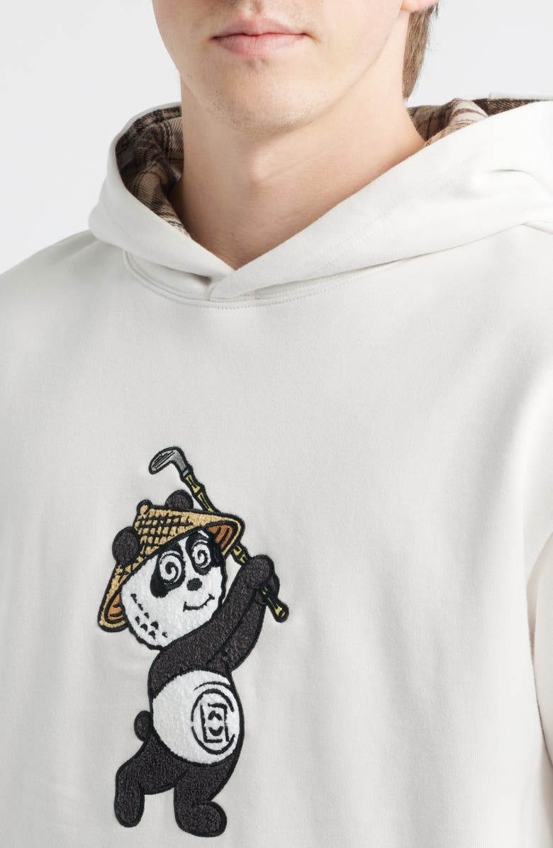 Malbon Golf Fesque Clout Cotton Hoodie, Alternate, color, Ivory