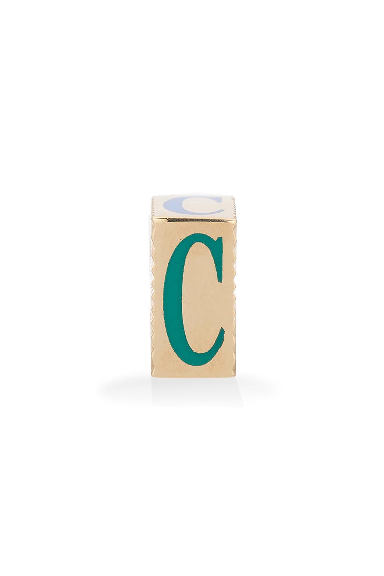 Initial Bead Charm, Alternate, color, YELLOW GOLD C