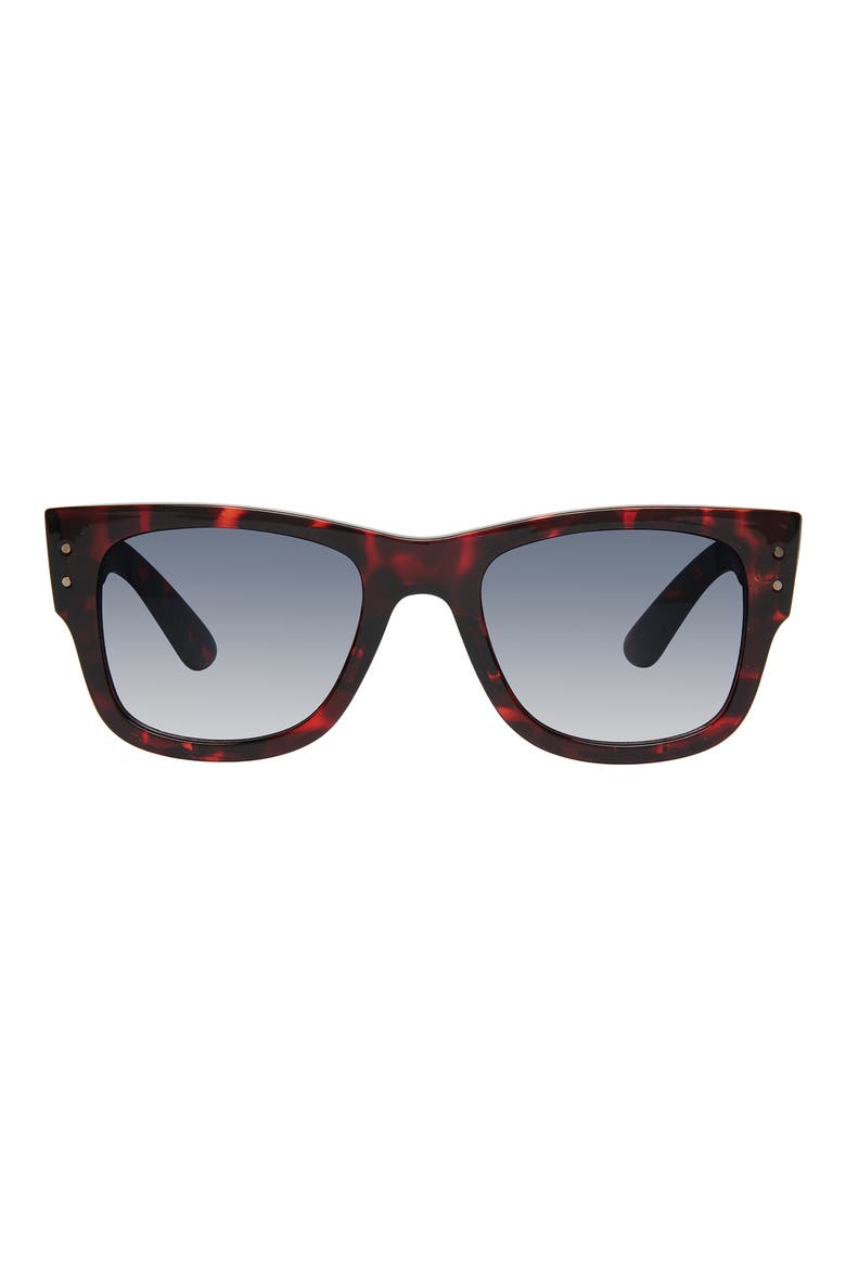 52mm Square Sunglasses, Main, color, HAVANA/ SMOKE GRADIENT