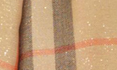 BURBERRY BURBERRY METALLIC WOOL & SILK SCARF