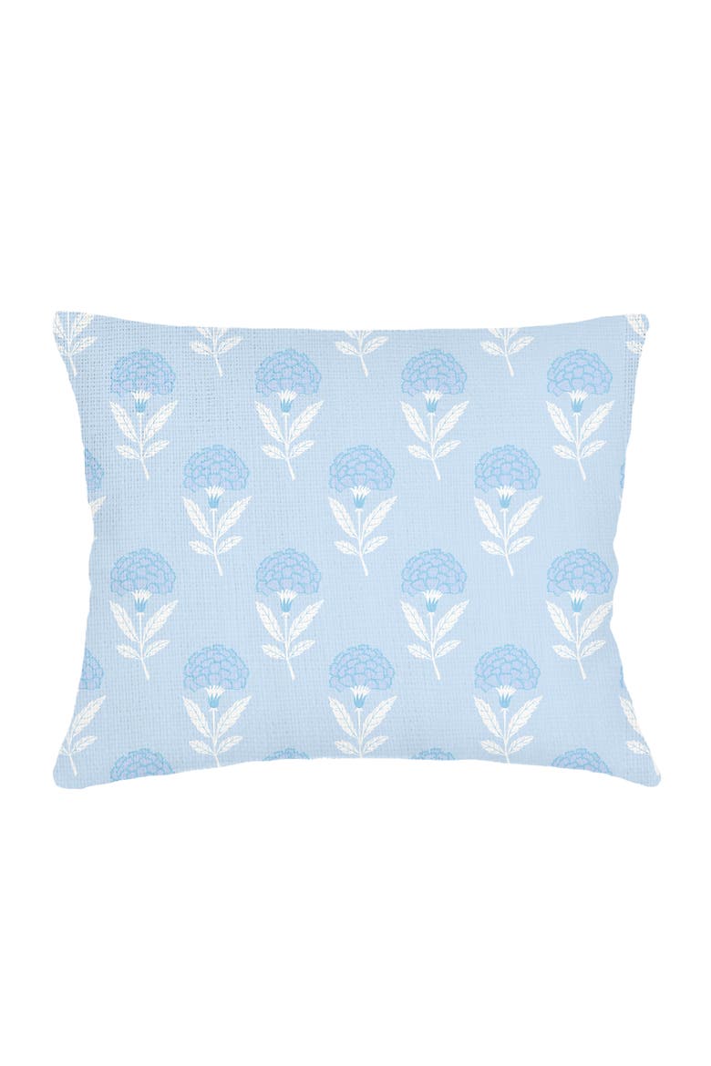 Royal Bloom Linen Dutch Euro Pillow Cover Only, Main, color, Light Blue