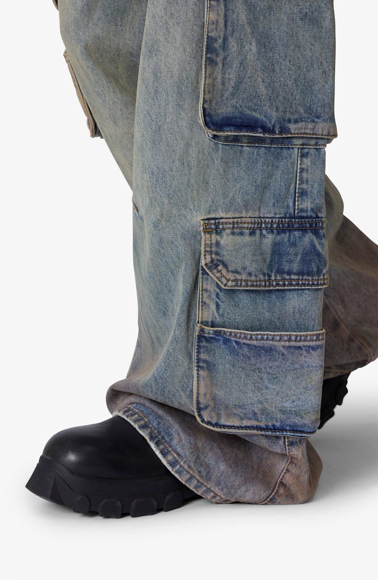 mnml Dune Ultra Baggy Double Cargo Jeans, Alternate, color, 