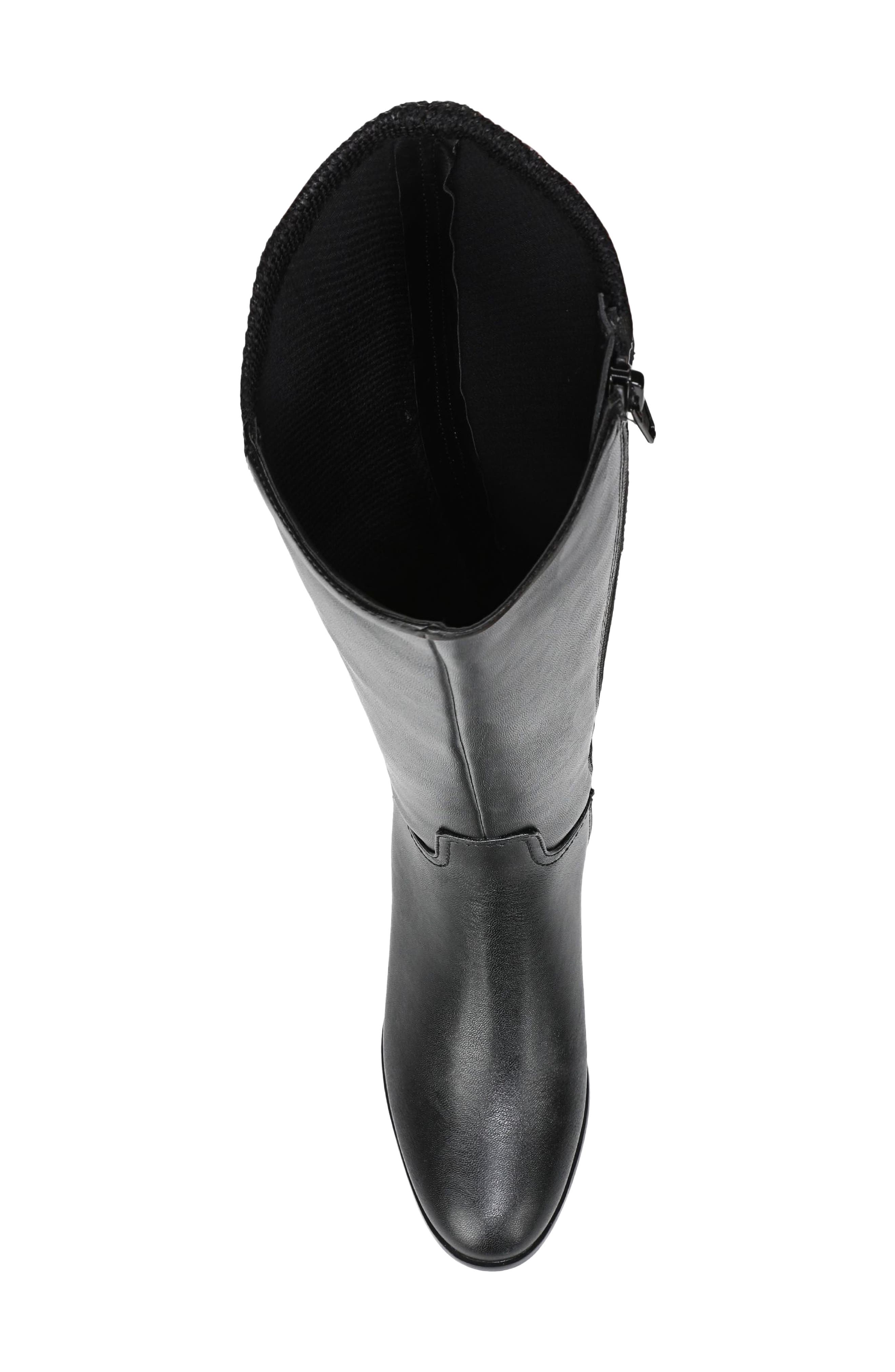 Sarah Knee High Riding Boot, Alternate, color, BLACK