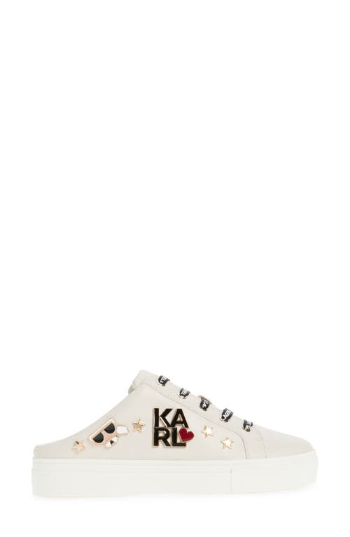 Karl Lagerfeld Paris Cammy Sneaker Mule In White