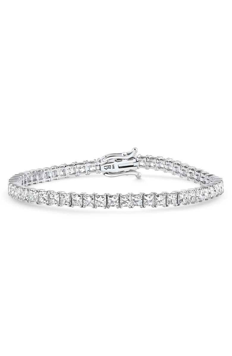 Bliss Diamond 9.20Ct Princess Cut Diamond 7" Tennis Bracelet 14k Gold Lab Grown, Alternate, color, 