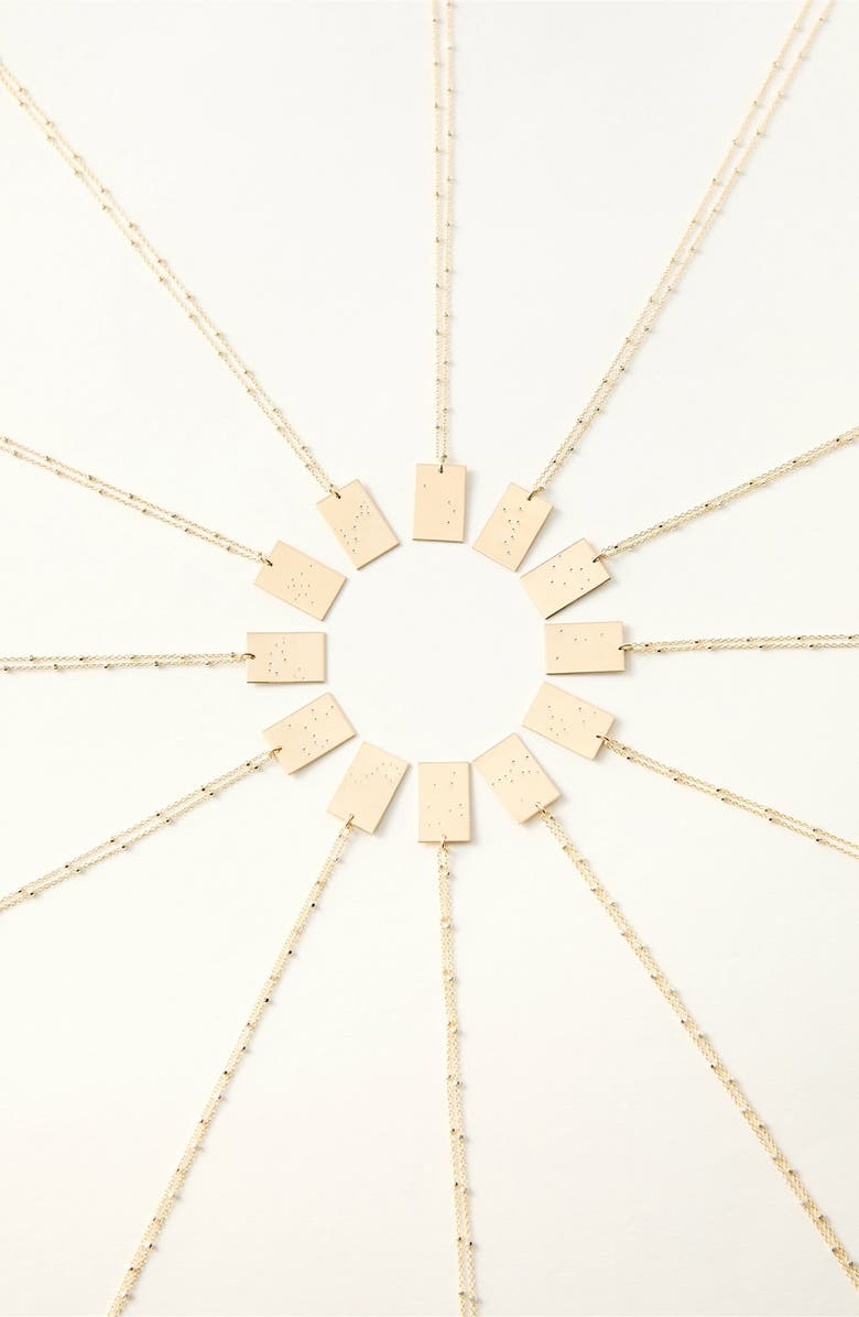 Set & Stones Zodiac Constellation Pendant Necklace, Alternate, color, Silver - Aquarius