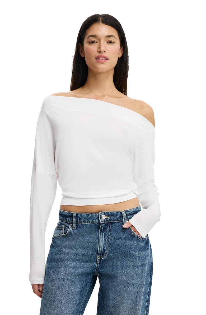 Cotton On Women's Peyton Off Shoulder Long Sleeve, Main, color, White