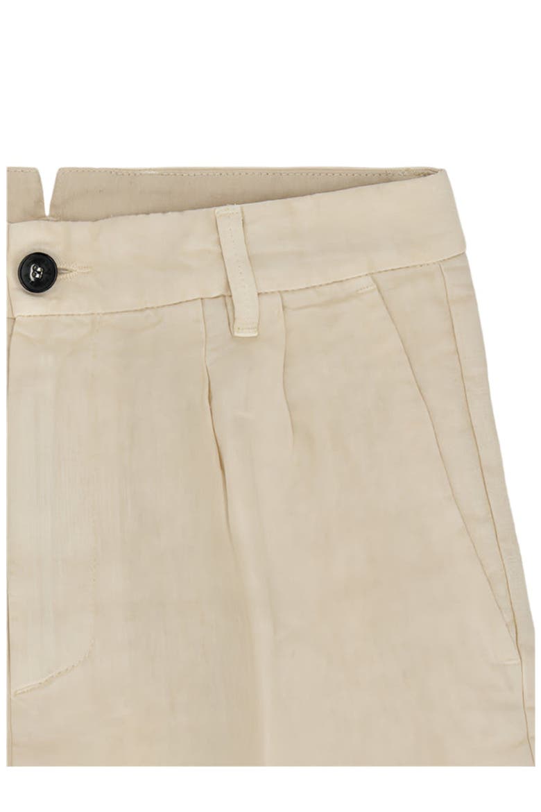Beachshort Linen Short with Pleats, Alternate, color, MILK