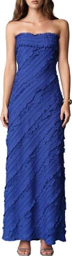 Endless Rose Ruffle Strapless Maxi Dress