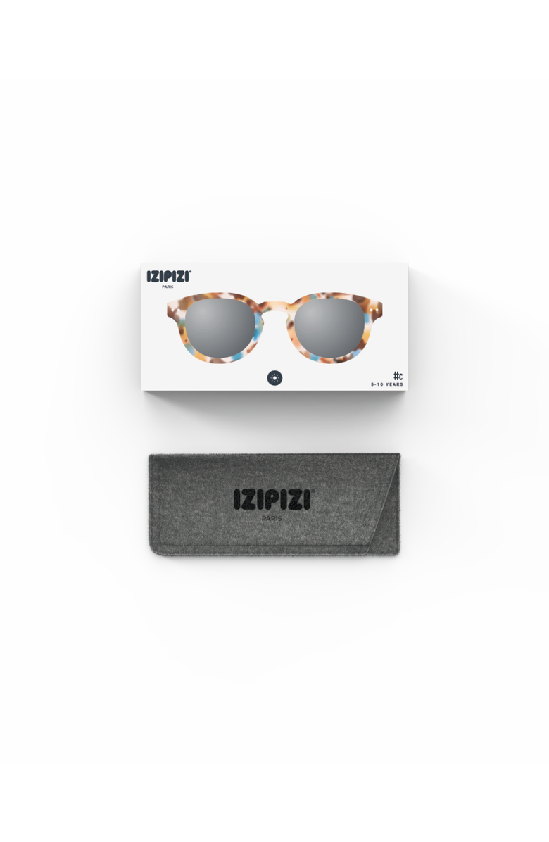 IZIPIZI #C 41mm Square Kids Junior Sunglasses, Alternate, color, Blue Tortoise