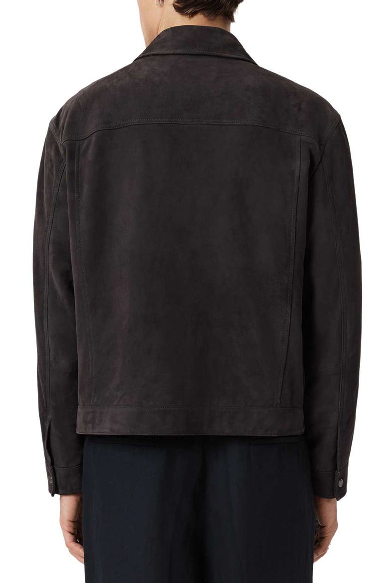 Shelton Goatskin Suede Jacket, Alternate, color, WASHED BLACK