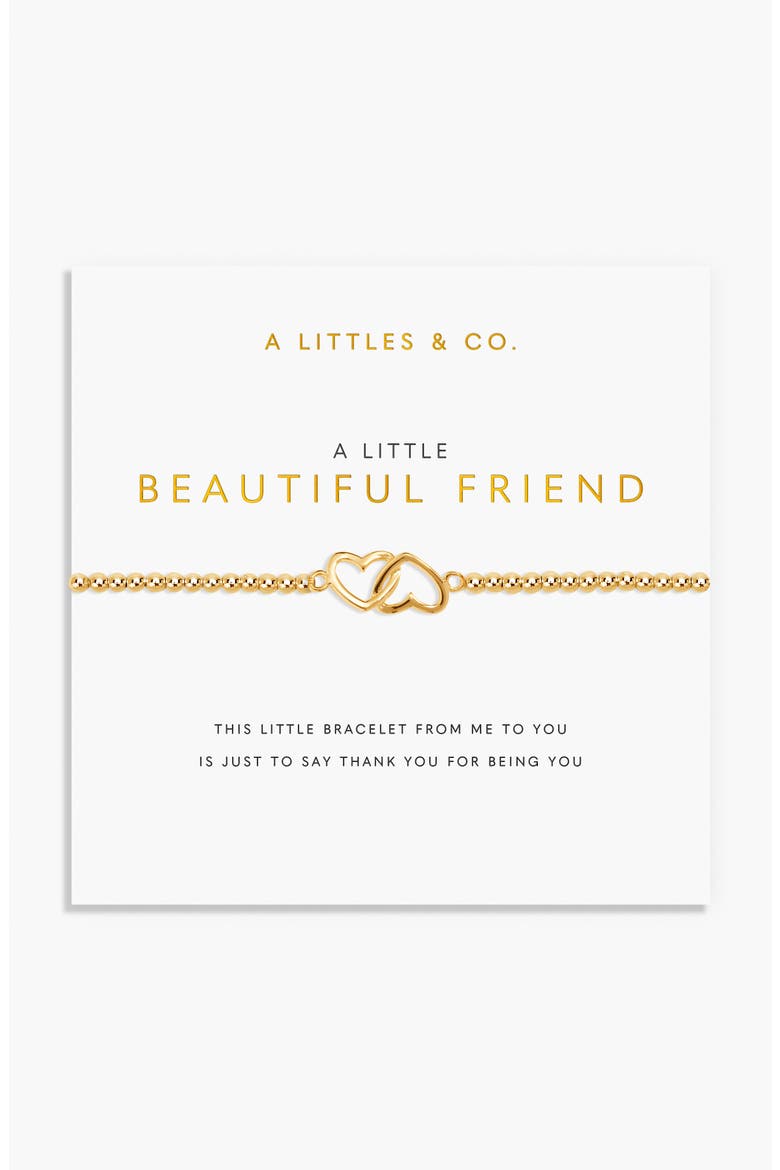Gold A Little 'Beautiful Friend' Bracelet, Main, color, Metallic Gold