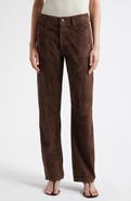 ARMA Wide Leg Suede Jeans