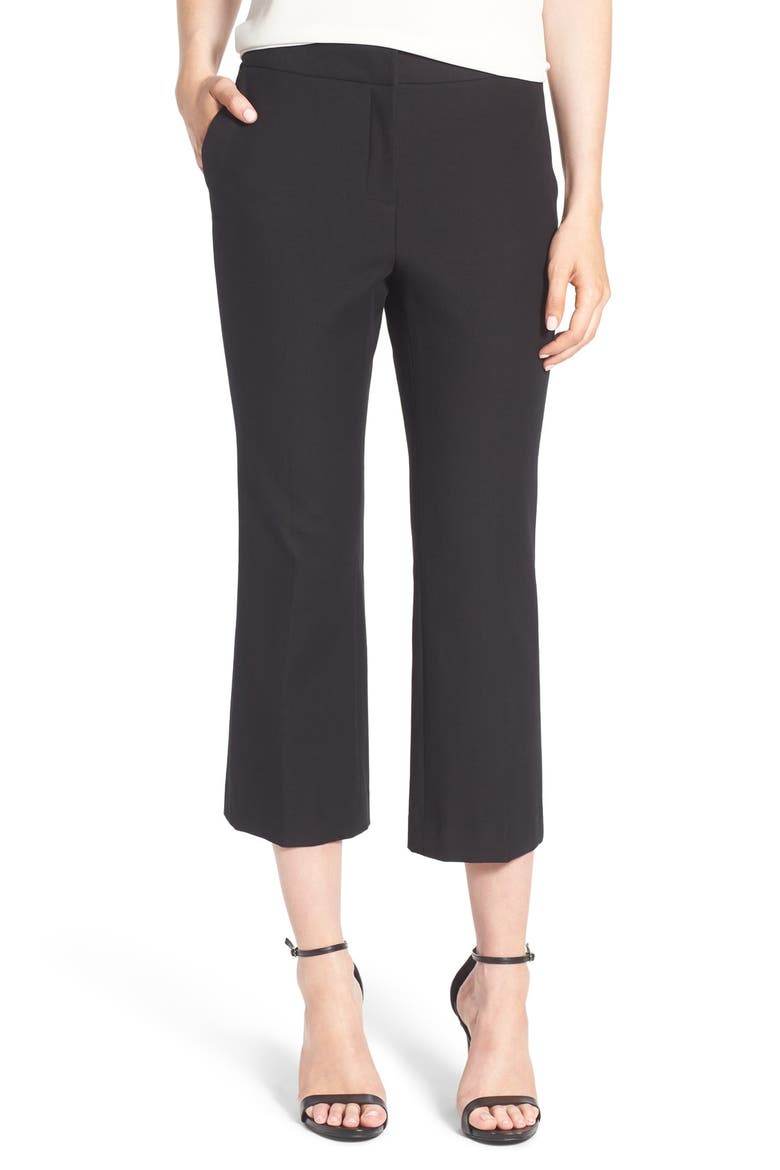 Crop Flare Pants, Main, color, BLACK