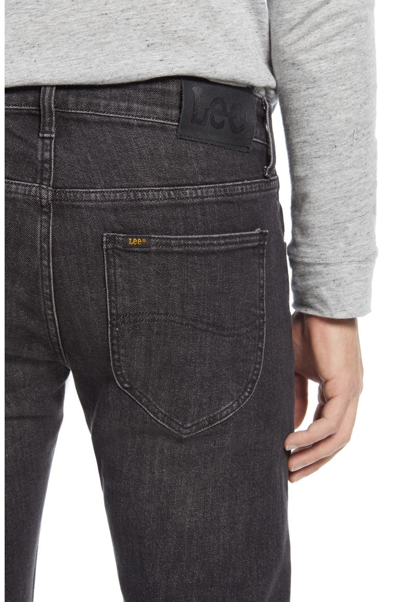 Slim Straight Leg Jeans, Alternate, color, BLACK