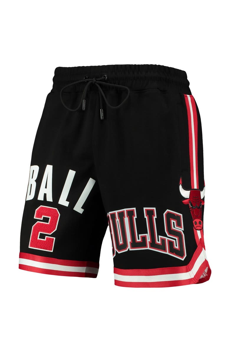 PRO STANDARD Men's Pro Standard Lonzo Ball Black Chicago Bulls Player Replica Shorts, Alternate, color, 