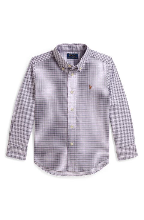 Kids' Check Performance Oxford Shirt