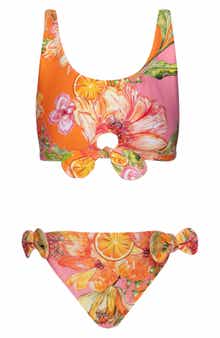 PQ SWIM Kids' Reese Bow Two-Piece Swimsuit